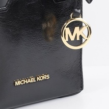 (J03386) 新品正規品 マイケルコース MICHAEL KORS 35H3GM9C0M MERCER XS NS SHOPPER XBODY パテント 2WAY ショルダー ハンドバッグ BLACK_画像7