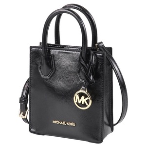 (J03386) 新品正規品 マイケルコース MICHAEL KORS 35H3GM9C0M MERCER XS NS SHOPPER XBODY パテント 2WAY ショルダー ハンドバッグ BLACK