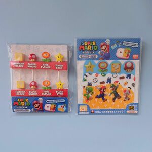 【2点セット】マリオ/ランチピックス/バラン/お弁当用品/スーパーマリオ/フードピック/キャラ弁/ゲーム/遠足/グッズ/つまようじ