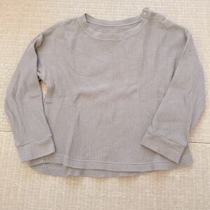 GU ワッフルTシャツ カットソー ロンT 長袖Tシャツ カーキ