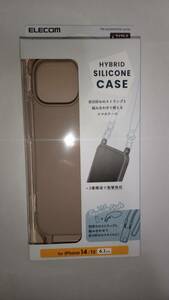 ELECOM iPhone 13 iPhone 14(2眼) グリージョ ハイブリッドシリコンケース ショルダーストラップホール付 3層構造で本体をしっかり守る