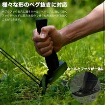 ペグハンマー ハンマー キャンプハンマー 軽量 コンパクト ウッド ステンレスヘッド ブラック_画像3