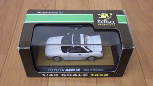 【Tosa】Toyota Mr2 Aw11 White/silver 1/43 Scale Mini Car Toy 中古　トサ ミニカー