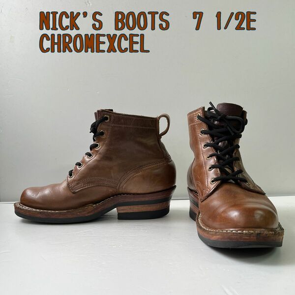 【激レア】【7 1/2E】NICK'S BOOTS 26.0クロムエクセル　 編み上げ ブーツ