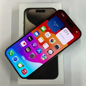 【送料無料/中古超美品】国内版SIMフリー iPhone15 Pro 1TB ナチュラルチタニウム MTUT3J/A Apple【四丁目店】の画像1