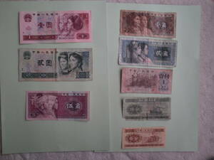 中国人民銀行　紙幣　8枚