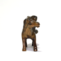 根付 馬と猿 柘植 木彫品 木製 彫刻品 黄楊 na07-m-5_画像2