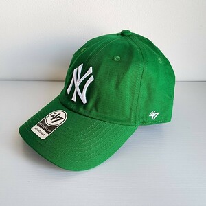 【未使用】MLB メジャーリーグ キャップ 帽子 47BRAND ニューヨーク ヤンキー CAP調整可能　フリーサイズ　Yankees　グリーン