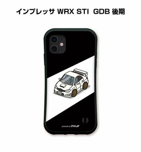 MKJP iPhoneケース グリップケース 耐衝撃 車好き プレゼント 車 インプレッサ WRX STI GDB 後期 送料無料