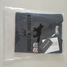 Mサイズ MAISON KITSUNE メゾンキツネ 刺繍ロゴ　フォックス Tシャツ ダブルフォックス Tシャツ ブラック 新品未使用_画像6