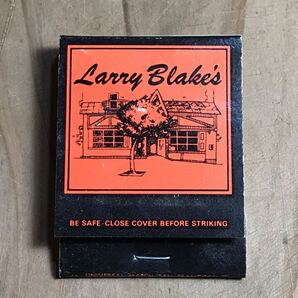 長期保管品 当時 海外 ブックマッチ レストラン ダイニング LARRY BKAKE's USA アメリカ 検索 ご当地 レトロ ポップ ビンテージ ローカルの画像1