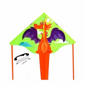 ドラゴン 三角凧 100M凧糸とハンドルセット 初心者 超簡単に揚がる凧