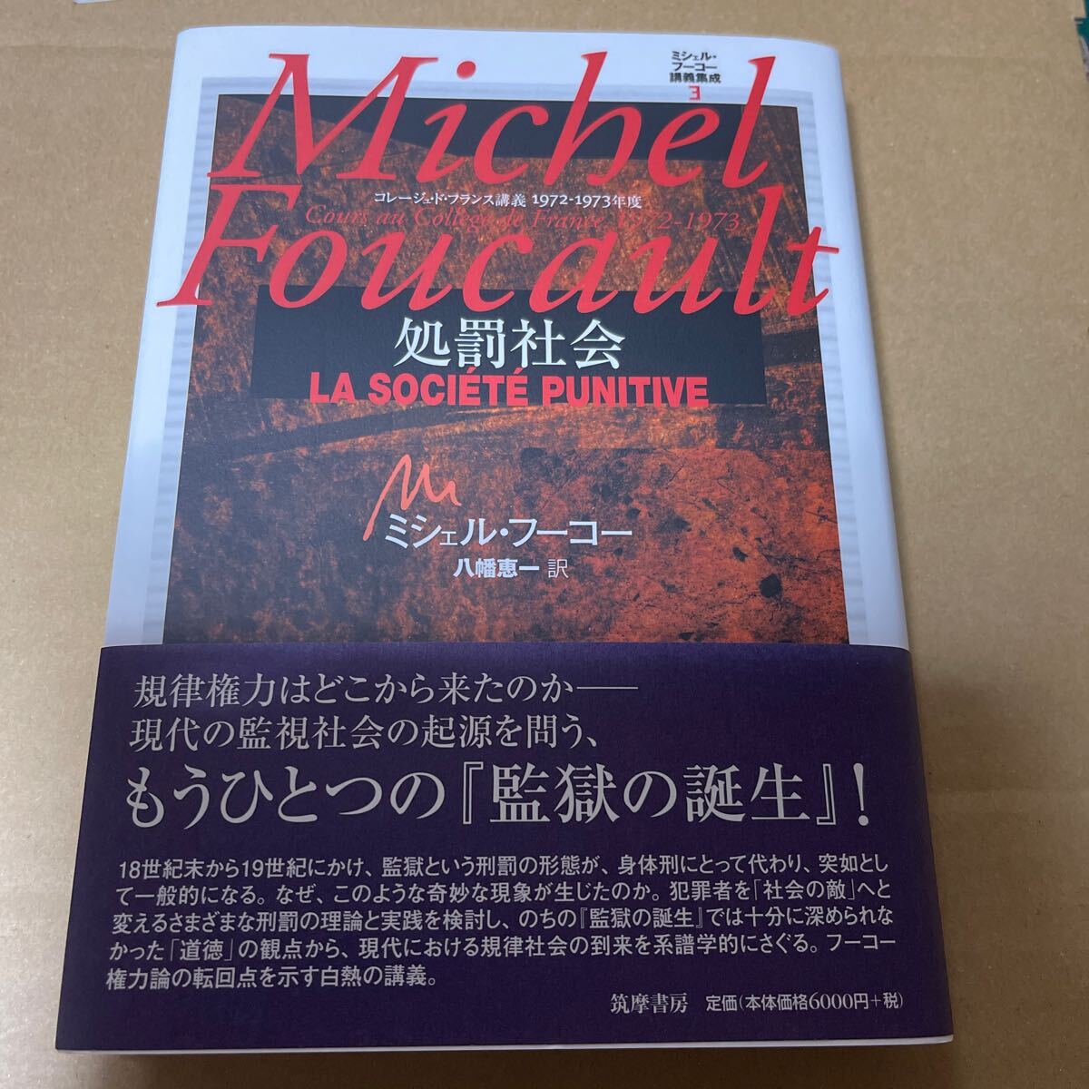ミシェル・フーコー講義集成 3 処罰社会 コレージュ・ド ミシェル・フーコー講義集成 3 処罰社会 コレージュ・ド