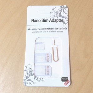 「ahd-a2」 SIM サイズ変換アダプター nano micro 標準 1セット （白）※送料63円の画像1