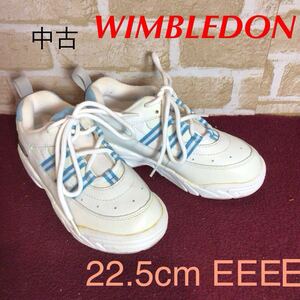 [ selling out! free shipping!]A-355 WIMBLEDON! sneakers!22.5cm EEEE! walking! walk! running! usually put on footwear! training! Asahi! used!