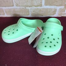 【売り切り!送料無料!】A-355 CROCS!クロックス!サンダル!21.0cm!足小さめ!子供!キッズ!ミントグリーン!緑!夏!普段ばき!新品タグ付き!_画像2