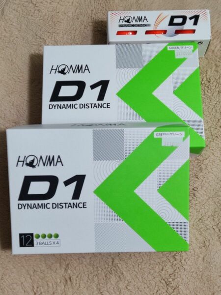 HONMA ゴルフボール ホンマ D1 グリーン 2ダース+1スリーブ付き