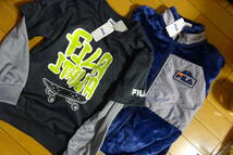 送料無料　2点セット　FILA　フリース　ジャケット　ジャンパー　起毛　長袖Ｔシャツ　1５0cm_画像1