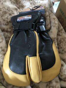 HESTRAhe -stroke la leather Gore-Tex GORE-TEX 3 finger glove glove 6 size 