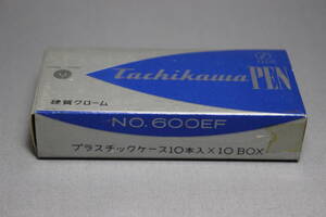 昭和レトロ　タチカワ　ペン先　№600EF 硬質クローム　スプーン型　100個　10個入りプラスチックケース10個入り1箱　未使用　当時物