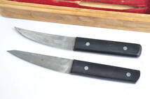 【三生】　解体用包丁　ナイフ２本組み（骨ヌキ、皮ハギ） 中古　狩猟　_画像1