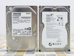 ∨1TB×2 ｜2個まとめ 3.5インチ HDD SATA 内臓 ハードディスク ｜ ｜ジャンク扱い JUNK PCパーツ SEAGATE TOSHIBA■O1064