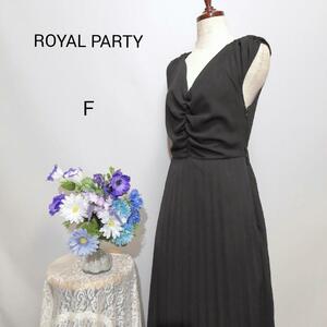 ROYAL PARTY 極上美品　プリーツ　ドレス　ワンピース　パーティー　F