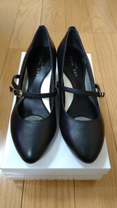 ★1回のみ使用 LES MUES パンプス 22.5cm 6way 靴 付属品（リボン）付き 入学式 冠婚葬祭 AOKI