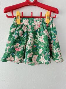 GU* цветочный принт юбка-брюки 110
