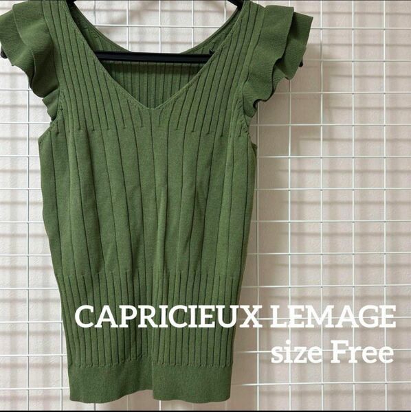 CAPRICIEUX LEMAGE 肩フリルノースリーブニット 春 spring