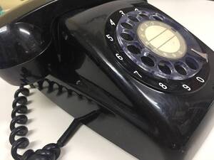  dial type telephone machine 601-A2 Showa Retro antique interior black telephone 