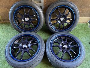 165/55R15 75V BRIDGESTONE ECOPIA EP150 4本セット　リム系　15x6J ET 42 PCD 100 4H ハブ系やく　73mm