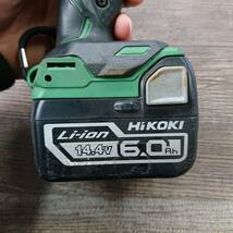 【中古現状品】HiKOKI　ハイコーキ　WH14DDL2　コードレスインパクトドライバ　14.4V6.0Ahバッテリー×1　付属_画像6