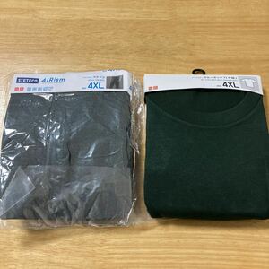 新品　2個セット　ユニクロ　エアリズム　ステテコ　クルーネックT 半袖　4XL