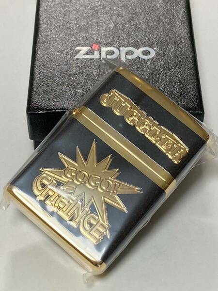 ジャグラー JUGGLER GO GO CHANCE ブラック ゴールド フルカラー ZIPPO