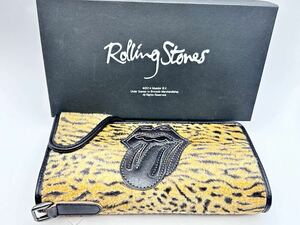 6-50 未使用 The RoLLing Stones ザ ローリング ストーンズ ウォレット 長 財布 レオパード WAR65013SSS 希少