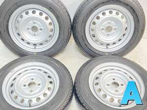 中古タイヤ サマータイヤ ホイールセット 4本セット 155/80R14 88/86LT 　 AL 14x5.0 100-4穴 ブリヂストン V600