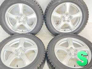 中古タイヤ スタッドレスタイヤ ホイールセット 4本セット 205/55R16 　 VIOLENTO 16x6.5 48 100-5穴 ダンロップ ウィンターマックス WM02