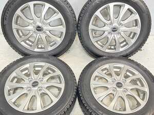 中古タイヤ スタッドレスタイヤ ホイールセット 4本セット 155/65R14 BS BALMINUM 14x4.5 45 100-4穴 BS ブリザック VRX3