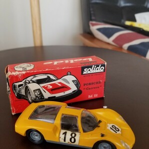 ☆solidoソリド Ref.151 PORSCHE Carrera 6 #18 / ポルシェ カレラ6 906イエロー黄色1/43 フランス製の画像2