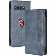 Asus ROG Phone 3 ZS661KS ケー り スタンド機能付き 全面保護 マグネット 吸着 ブルー 580_画像1