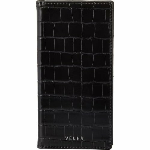 グルマンディーズ VELES iPhone12/12 フリップカバー クロコダイル ブラック VLS-65BK 661