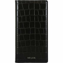 グルマンディーズ VELES iPhone12/12 フリップカバー クロコダイル ブラック VLS-65BK 661_画像4