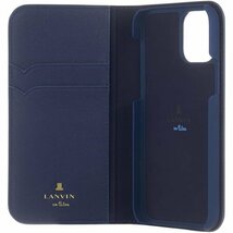 LANVIN en Blue ランバンオンブルー iP FOLIO CASE CLASSIC ダーク ネイビー 715_画像8