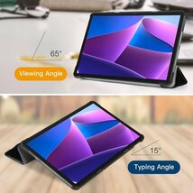 Hianjoo Lenovo Tab M10 Plus プ機能 全面保護ケース 耐衝撃 擦り傷防止 - ブラック 211_画像3