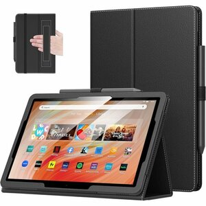 Fire HD 10 ケース MoKo Fire HD シル収納ゴム付き 軽量 薄型 傷防止 手帳型 Black 236