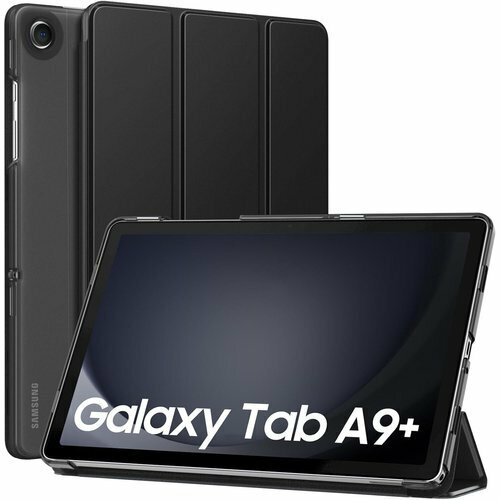 MoKo Galaxy Tab A9+ ケース Gal ァイバー 軽量 薄型 傷防止 スマートケース Black 336