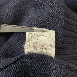ポロラルフローレン Vネック ポニー刺繍 コットンニット セーター 紺 キッズ170 レディースM～L相当 POLO RALPH LAURENの画像9