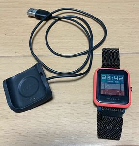 Amazfit BIP S A1821 red orange スマートウォッチ 