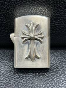  Chrome Hearts CH Cross [NY FUCK YOU] Zippo 2000 stamp lighter men's silver SV925